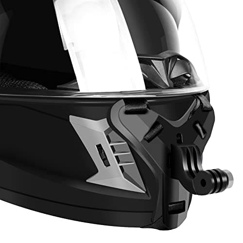 Image of YEHOLDING Motorcycle Helmet Chin Mount with full face for Gopro and with Extra various flat and curved mounting scenarios for GoPro Insta360 DJI SJCAM APEMAN etc.