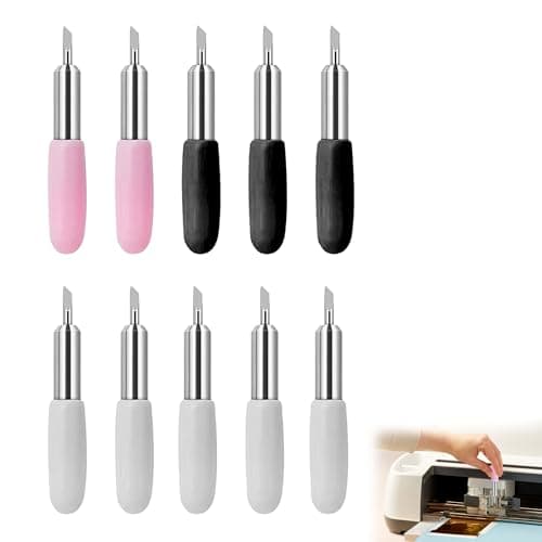 Image of 10 Pcs Cutting Blades for Cricut Joy Cricut Joy Accessories Include 5 Pcs 45°Standard Fine Point Blade 3 Pcs 60°Deep Cut Blade 2Pcs 30°Shallow Cut Blades Vinyl Plotter Cricut Blades