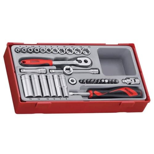 Image of Teng Tt1435 35 Piece Socket Set 4-13mm - 1.4in Square Drive