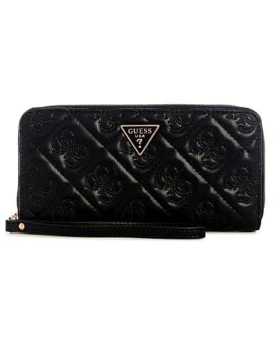 Image of GUESS Adelasia SLG Zip Around Wallet L Black