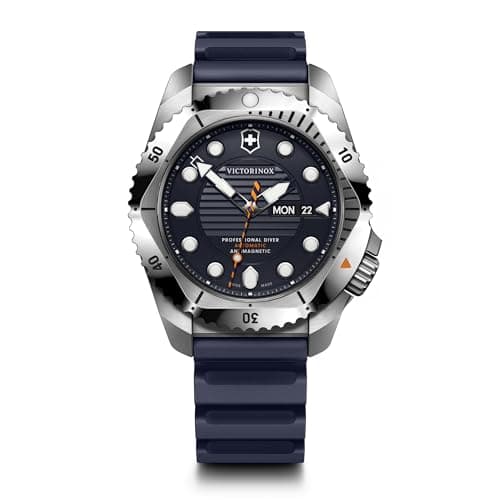 Image of Victorinox Men’s Watch Dive Pro Automatic Ø 43 mm, Swiss Made, Automatic, Water-Resistant up to 300 m, Sapphire Glass, Rubber Strap, Blue