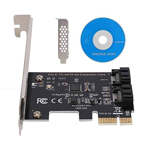 Image of Richer-R PCI-E SATA Card, PCI Express to SATA 3.0 2-Port Expansion Adapter Boards with Full 6GBPS Bandwidth Transmission