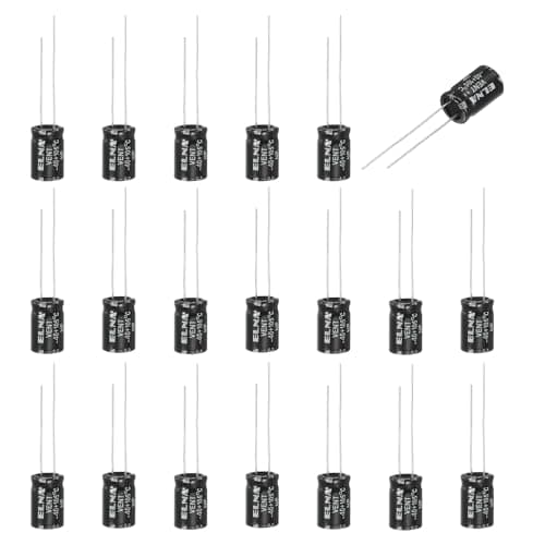 Image of sourcing map 20 Pcs 47uF 50V Non-Polarized Electrolytic Capacitor, 8x12mm Non-Polar Upgrade Capacitors for Audio Tweeter Speaker Crossover Frequency Divider Amplifier, Black