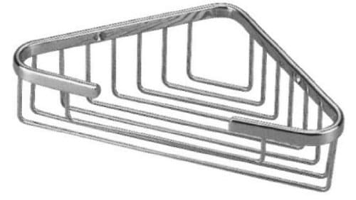 Image of Taymor Hotel Medium Chrome Corner Triangular Basket