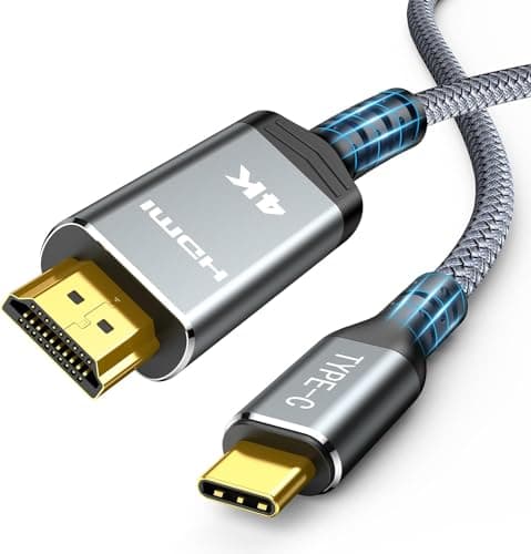Image of Highwings USB C to HDMI Cable 1.8m 4K@60Hz, UHD Thunderbolt 3/4 to HDMI Cable[Anti-Interference][Gold-Plated] Compatible for iPhone 16/15 Pro, for MacBook Pro/Air, for Surface, for XPS, for Galaxy etc