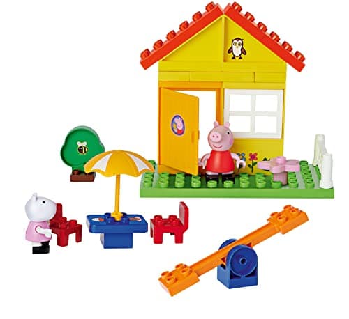 Image of BIG-Bloxx Peppa Garden House - Peppa's Garden House, Construction Set, BIG Bloxx Set Including Peppa and Luzie Curl, 26 Pieces, for Children from 18 Months