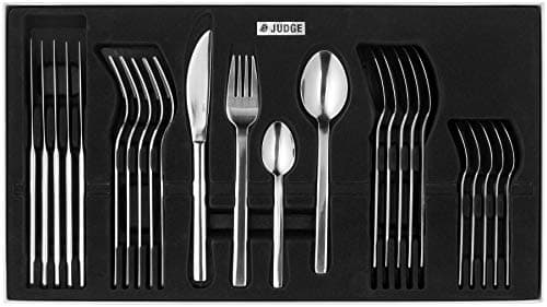 Image of Judge Beaumaris 24-Piece Stainless Steel Cutlery Set in Gift Box for 6 People, Dishwasher Safe - 25 Year Guarantee