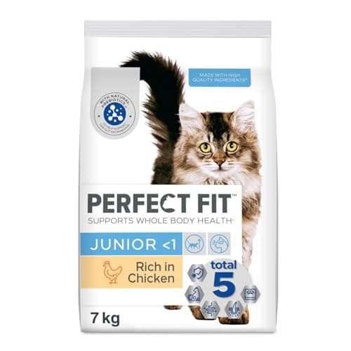 Image of Perfect Fit Junior <1 Complete Dry Cat Food for Junior Cats Under 1 Year, Rich in Chicken, 1 Bag (7 kg)