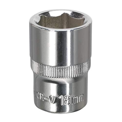 Image of Sealey Sp1218 Walldrive Socket 18Mm 1/2Sq Drive Fully Polished