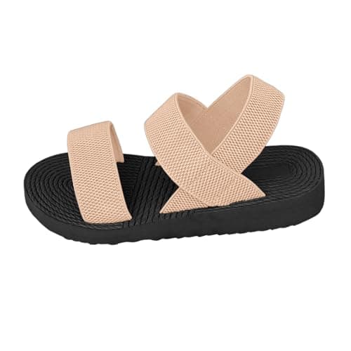 Image of Generisch Women's Summer Fashion Beach Sandals Nesh Elastic Wedge Sandals, d, 9 UK