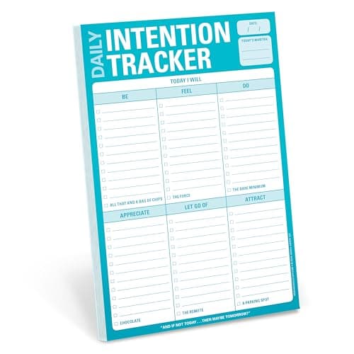 Image of Knock Knock Daily Intention Tracker Pad: Today I Will Daily Intention Pad, 6 x 9-Inches