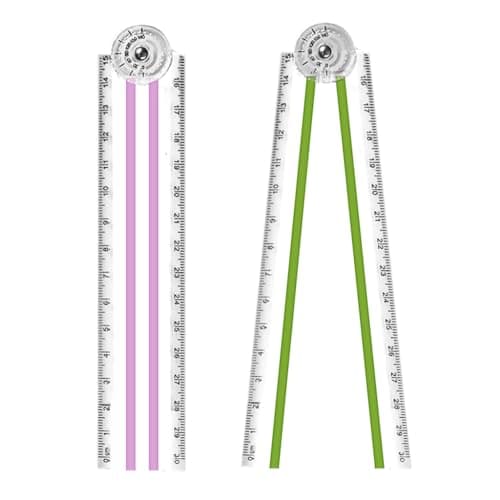 Image of 2PCS Random Color Folding Ruler 30cm Flexible Foldable Rulers 15cm Transparent Straight Rulers Shatterproof Plastic Geometric Ruler for School Kids Office
