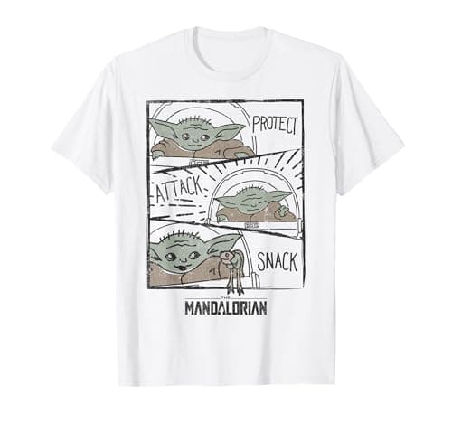 Image of Star Wars The Mandalorian The Child Protect Attack Snack T-Shirt