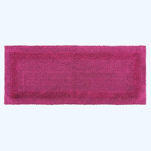 Image of HOMESCAPES Long Bath Mat, Runner, Luxury 1600gsm Extra Soft 100% Cotton, Reversible Bathroom Mats Non-Slip, Washable, Super Absorbent, Quick-Dry, Raspberry Pink Large Bathroom Rug, 40 x 100 cm