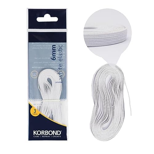 Image of Korbond White Elastic 6mm x 3m - 110370