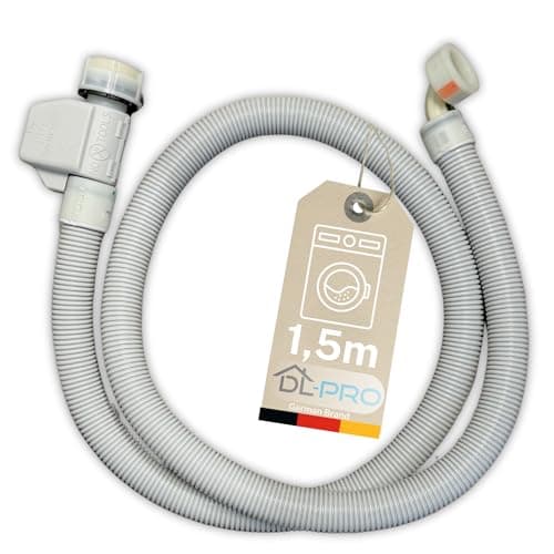 Image of DL-pro Aquastop Hose 1.5 m, G 3/4 inch, 60 °C, hose-in-hose with leak sensor, compatible with Bosch Siemens Constructa Balay, 11007861, for washing machines