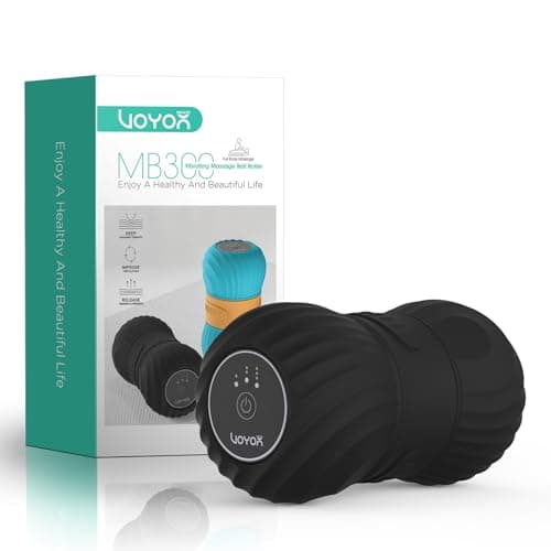 Image of VOYOR-HEALTH Vibrating Peanut Massage Ball Roller for Tense Muscle, Electric Double Lacrosse Massage Ball with Deep Tissue Trigger Point Massage, Yoga Sports Fitness Use, Rechargeable MB300 (Black)