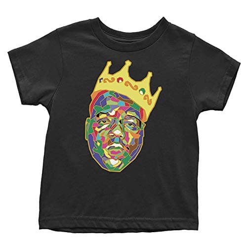 Image of Biggie Smalls Toddler T Shirt Crown Logo Official Black 12 Months to 5 yrs 5 Years