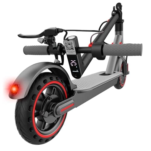 Image of Electric Scooter for Adults,8.5”/10” Solid Tires,UP to 25KM/H,350W Powerful Motor,35/45KM Range with Braking System,Foldable Lightweight Electric Scooter,Max Load 120KG,App Control-Black