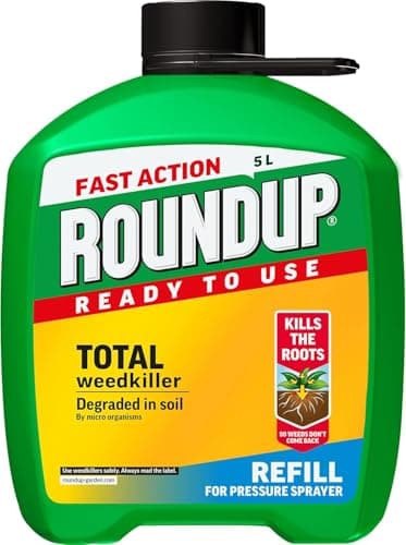 Image of Roundup Total Weed Killer Ready to Use 1L, 5L Pump N Go, 5L Refill | Kills Weeds to the Root Fast, Ideal for Patios, Paths, Driveways, Gravel (Pump N Go Refill 5L)