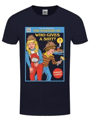 Image of Pyramid International Steven Rhodes Who Gives A Shit Men's Navy T-Shirt