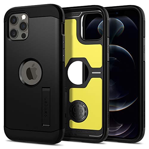 Image of Spigen Tough Armor Case Compatible with iPhone 12 Pro / 12 - Black