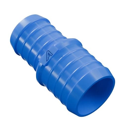 Image of 76mm > 63mm Plastic Hose Straight Fitting Reducer Pipe Reducing Adapter Blue