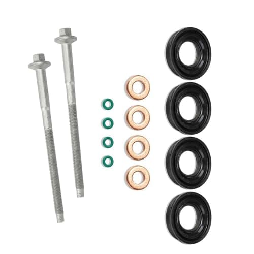 Image of 1 Set Fuel Injector Seals Kit, Injector Seal Washer O-Ring and Injector Bolts Kit for Transit MK7 2.2 2.4 3.2 TDCI 6C1Q-6K780-AB, Injector Seals Washer Compatible with Ford Fiesta