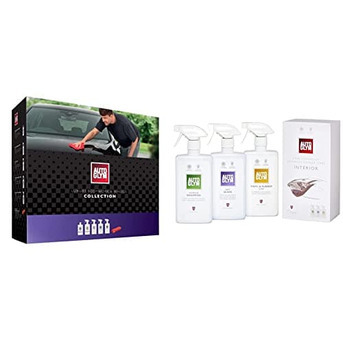 Image of Autoglym Luxury Bodywork And Wheels Collection, 6pc Car Cleaning Kit, Car Cleaning Gift Set & VP3PI Interior Collection