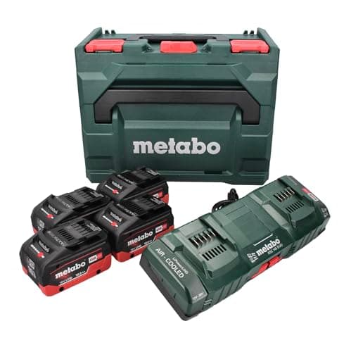 Image of Metabo Basic set 4x 18v LiHD 10Ah batteries + ASC 145 DUO charger + metaBOX (685143000)
