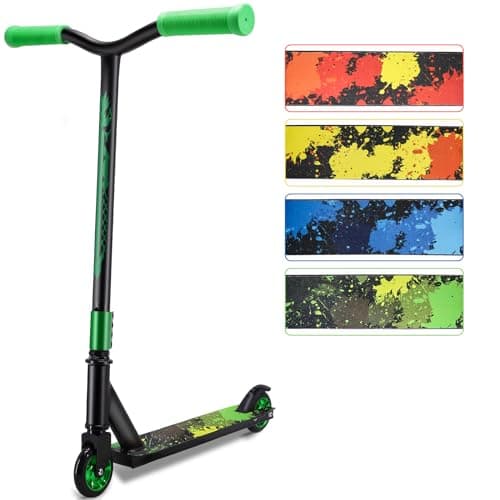 Image of Stunt Scooters - Freestyle 100mm Aluminium Core Wheels & ABEC-7 Trick Scooter for Kids 8 Years and Up Entry Level Scooter for Beginner Boys Girls Teens Adults