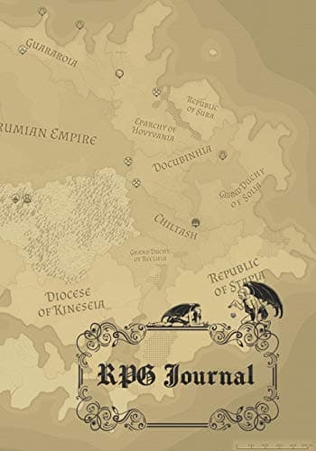 Image of RPG JOURNAL: ROLE PLAYING GAME PAPER (RULED, GRAPH AND HEX ) | HANDY TRACKING, PLANNING AND MAPPING NOTEBOOK | CHARACTER CREATION | PLOTTING MOVES | PERFECT BOYFRIEND GIFT | GAMER DESIGN | MAP COVER.