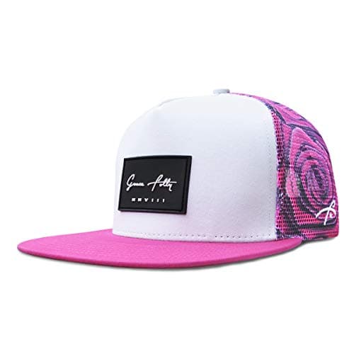 Image of Grace Folly Trucker Hat for Men & Women. Snapback Mesh Caps (One Size, Rose- Pink)