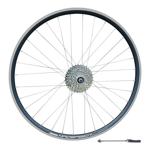 Image of Madspeed7 QR 26" (ETRTO 559x19) MTB Mountain Bike REAR Wheel + 8 Speed Freewheel - Rim & Disc Brake Compatible - Double Wall Rim - Sealed Bearings QR Hub