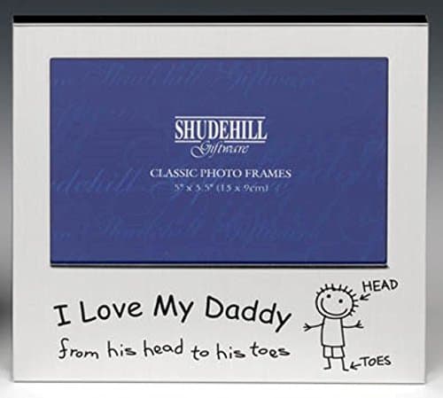 Image of Shudehill I Love My Daddy Gift Photo Frame Christmas Fathers Day Birthday Occasion Present, Silver, Size 5" x 3.5"