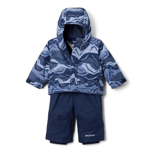 Image of Columbia Unisex Baby Buga Set Snowsuit Romper, Collegiate Navy Tectonic, 6/12