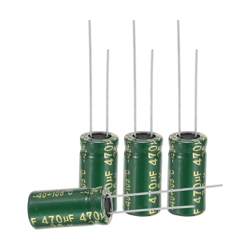Image of sourcing map 12Pcs Electrolytic Capacitor High Frequency 470UF 35V with Aluminum Radial Leads 8 x 16mm High Ripple Current Low Impedance