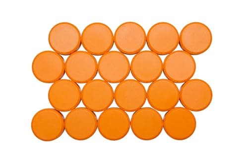 Image of MAUL 30 mm 0.6 kg Maulpro High Quality Round Magnet for Whiteboards - Orange (Pack of 20)
