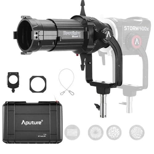 Image of Aputure Spotlight Mount II 36° Lens Kit Ellipsoidal Projection Lens Modifier Compatible with Storm 400x 700x Amaran Halo 600x, 300x 200x and Ray 360c 660c Bowens Mount LED Light Under of 800W
