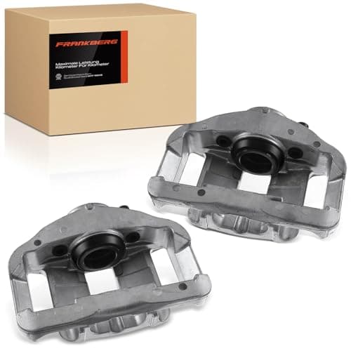 Image of Frankberg 2x Brake Caliper Disc Brake Front Left Right Aluminium Compatible with 5 Series E60 5 Series Touring E61 6 Series E63 6 Series Cabriolet E64 7 Series E65 E66 E67 Replace# 34116753660