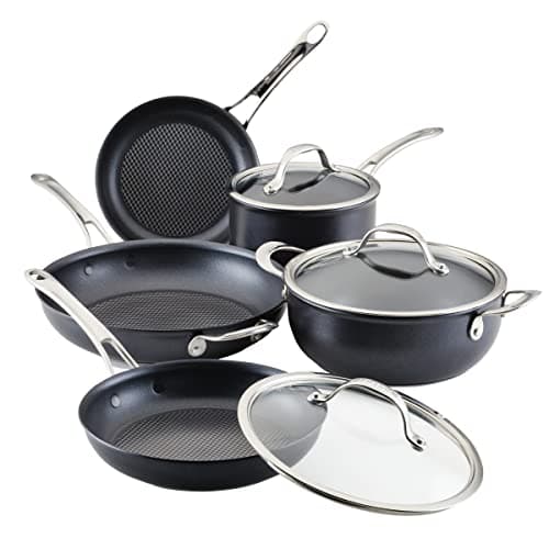 Image of Anolon 14389-TE02 X Cookware/Pots and Pans Set, Aluminum, Black