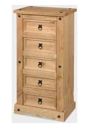 Image of Mercers Furniture Corona 5 Drawer Narrow Chest