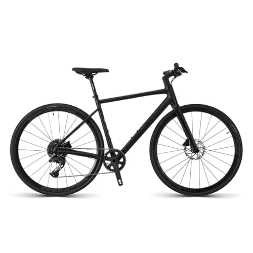 Image of KIBONCY 700C Comfort Adult Road Hybrid Bike for Adults Men and Women, Aluminum Alloy Wheels Bikes,10-Speed Hydraulic Disc Brake, Step-Through or Step-Over Commuter Bike black-M