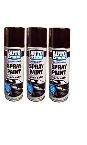 Image of 400ml Black Satin Spray Paint Aerosol Can Auto Extreme Car Van Bike (3)