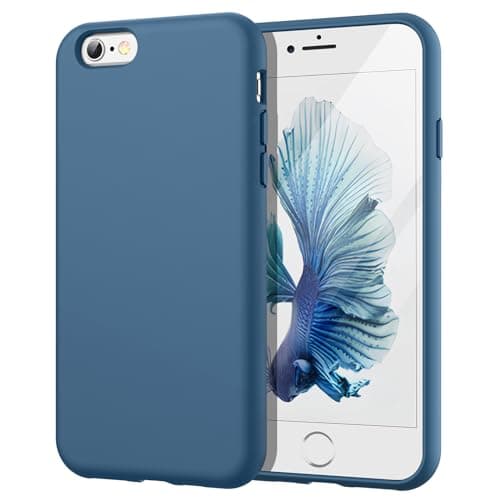 Image of JETech Silicone Case for iPhone 6s/6 4.7 Inch, Silky-Soft Touch Full-Body Protective Case, Shockproof Cover with Microfiber Lining (Cobalt Blue)