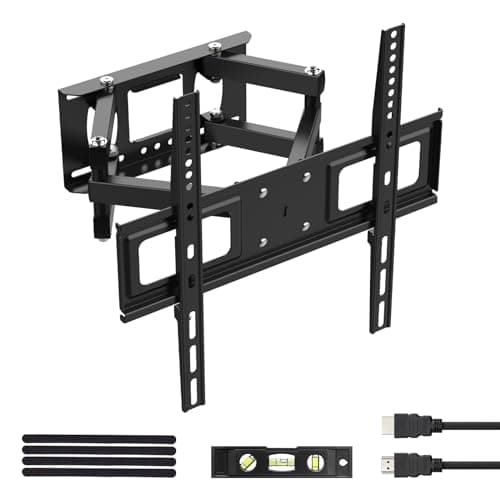 Image of GRIFEMA GB1004-1 TV Wall Bracket for 26-65 inch, Swivel, Tilt, Extendable TV Wall Mount with HDMI Cable, up to 35kg, Max VESA 400x400mm, Universal and Slim for Flat & Curved TVs