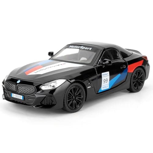 Image of imtfzct Diecast Alloy Toy Cars, 1/24 Scale Z4 Model Car, Pullback Vehicle, Decorative Model Toys for Collection, Car Gifts for Boys and Girls Black