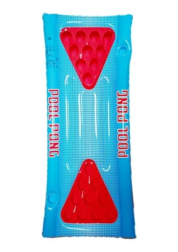 Image of Henbrandt Inflatable Beer Pong Table 166cm x 77cm Pool Pong Floating Drinking Game for Birthday Parties Hen Party Stag Do Summer Fun Air Raft Lounge Table Games for Adults