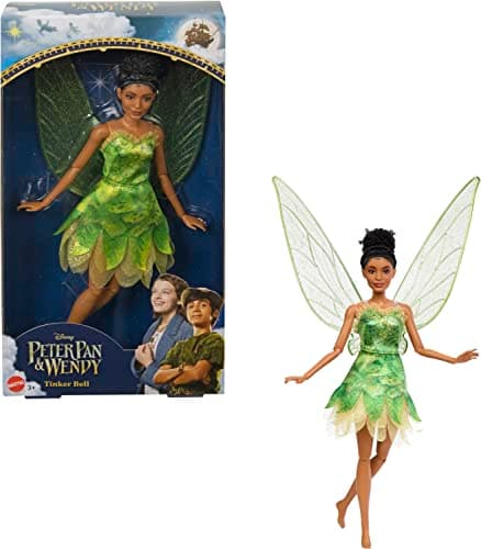 Image of Disney Movie Peter Pan & Wendy Toys, Tinker Bell Fairy Doll with Wings Inspired by Disney’s Peter Pan & Wendy, Gifts for Kids, HNY37