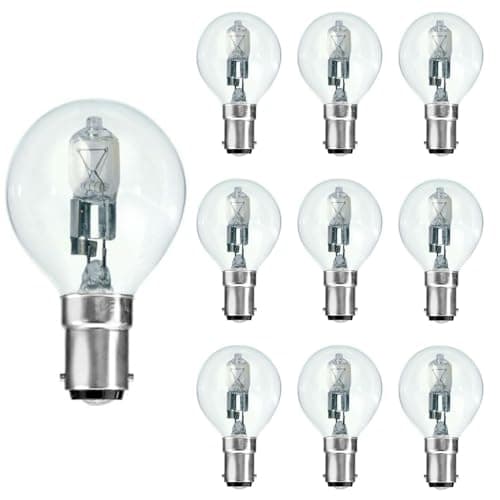 Image of Swan G45 Golf Ball Lamp, B15D Small Bayonet Cap, 42W, Clear, 10 Pack